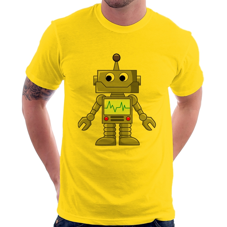 Camiseta Robozinho - Amarela