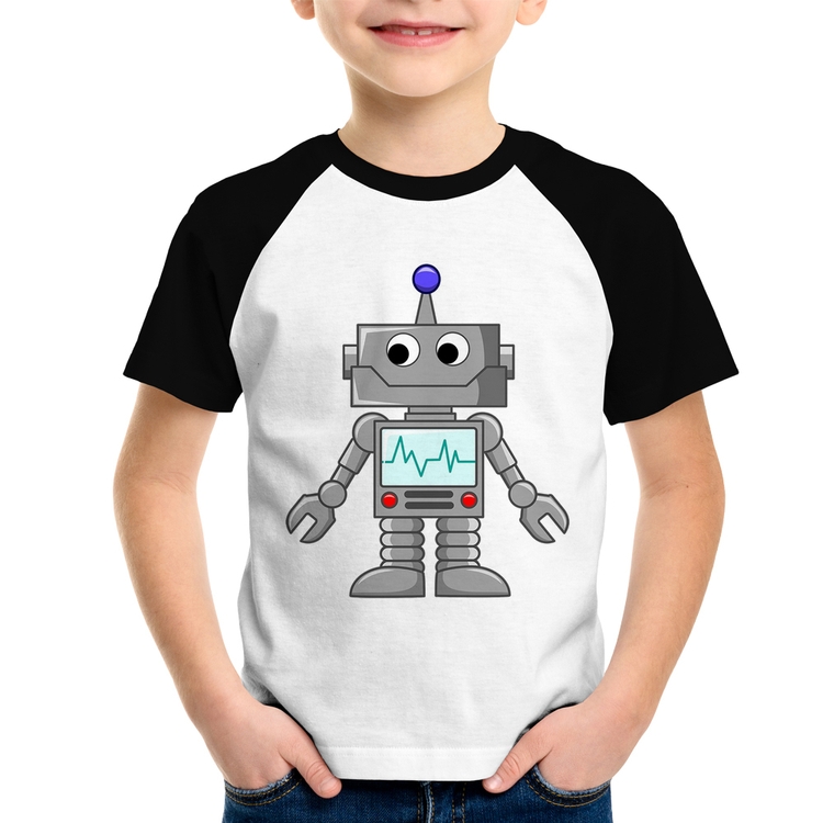 Camiseta Raglan Infantil Robozinho
