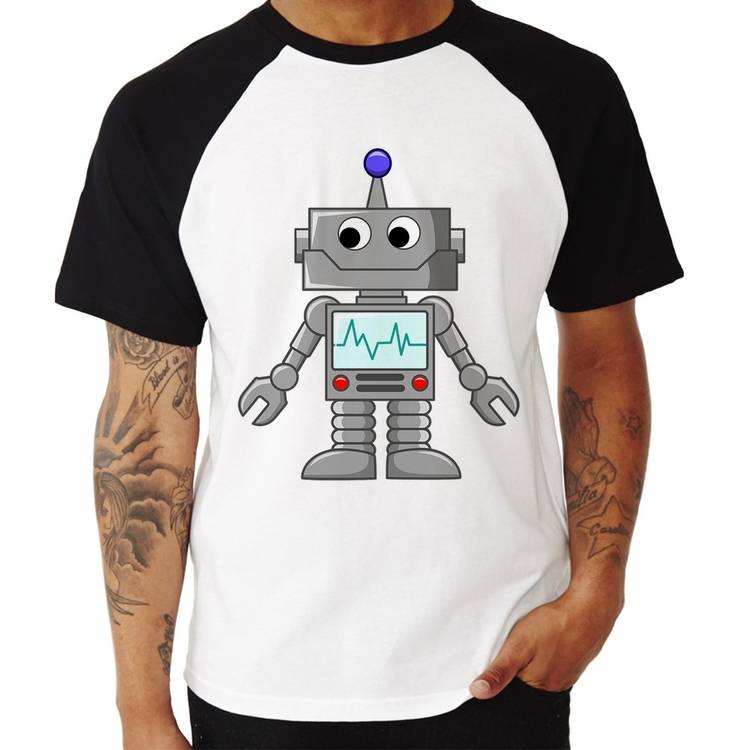 Camiseta Raglan Robozinho