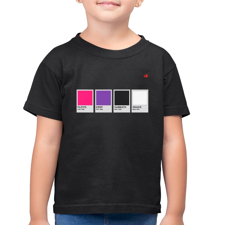 Camiseta Algodão Infantil Rock Color Guide