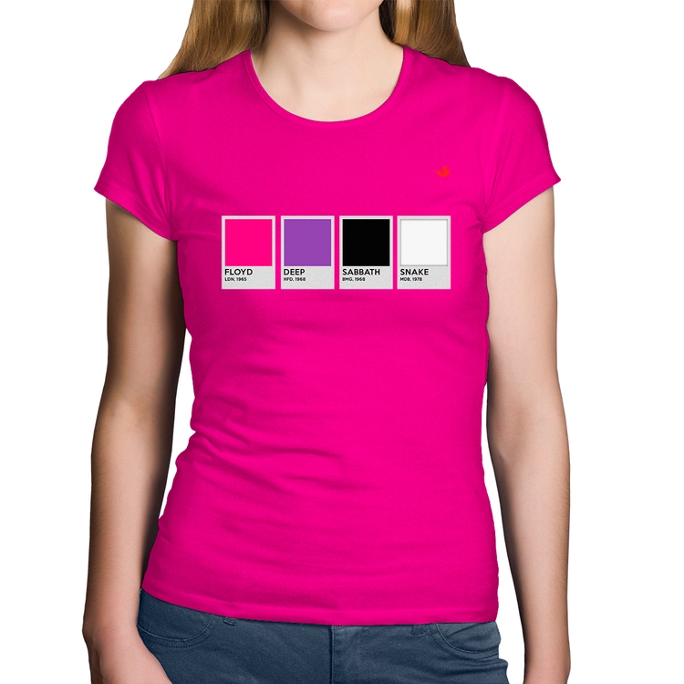 Baby Look Algodão Rock Color Guide - Rosa