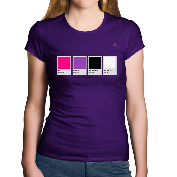 Baby Look Algodão Rock Color Guide - Roxa