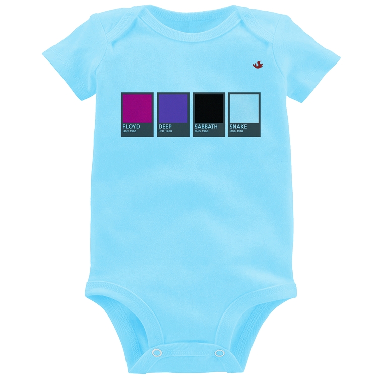 Body Bebê Rock Color Guide - Azul Bebê