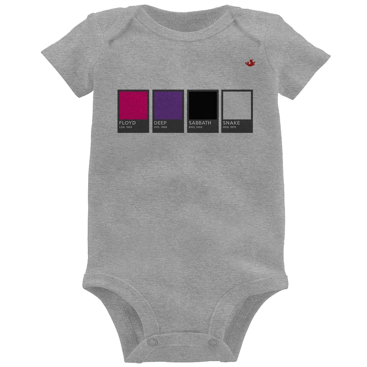 Body Bebê Rock Color Guide - Cinza