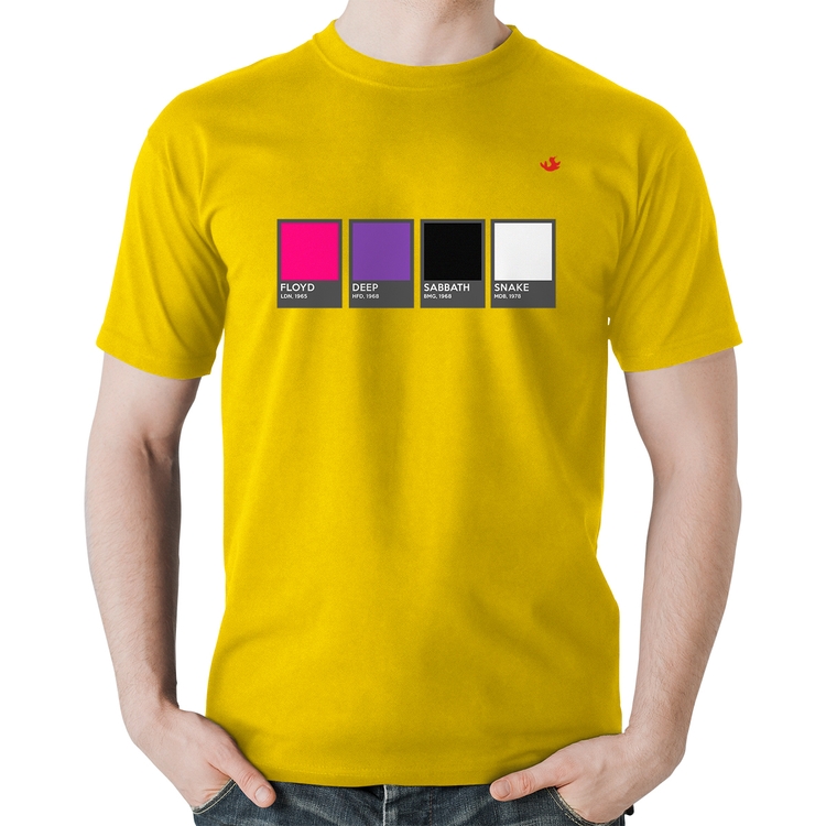 Camiseta Algodão Rock Color Guide - Amarela