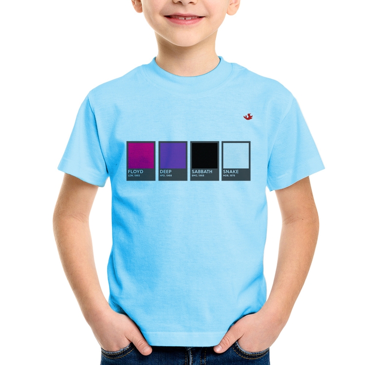 Camiseta Infantil Rock Color Guide - Azul Bebê
