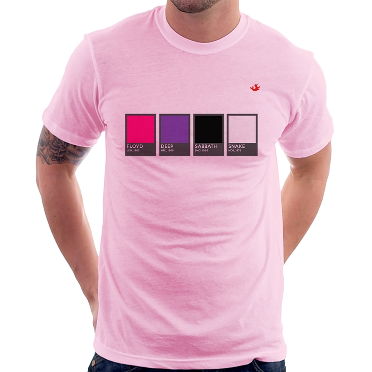 Camiseta Rock Color Guide - Rosa Bebê