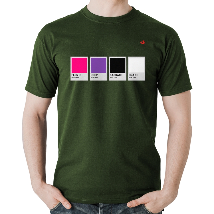 Camiseta Algodão Rock Color Guide - Musgo