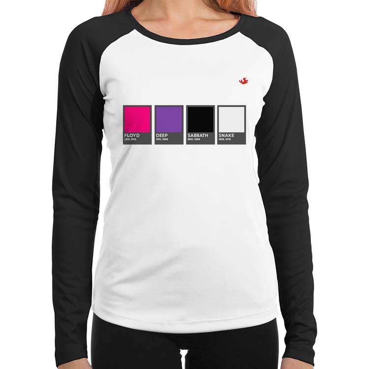 Baby Look Raglan Rock Color Guide Manga Longa