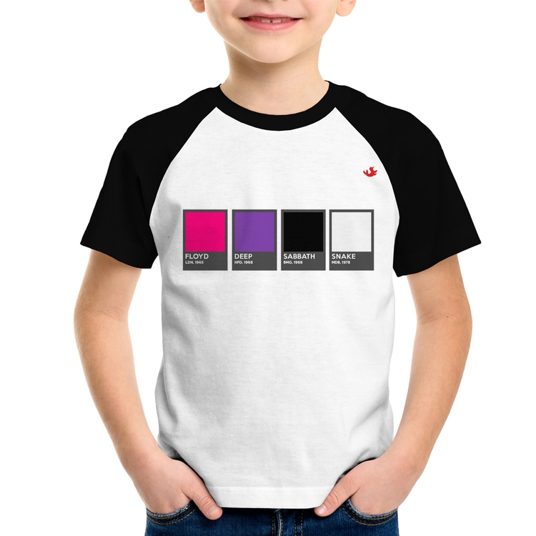 Camiseta Raglan Infantil Rock Color Guide