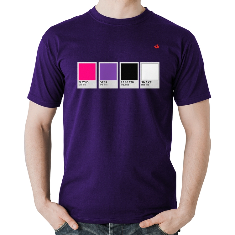 Camiseta Algodão Rock Color Guide - Roxa