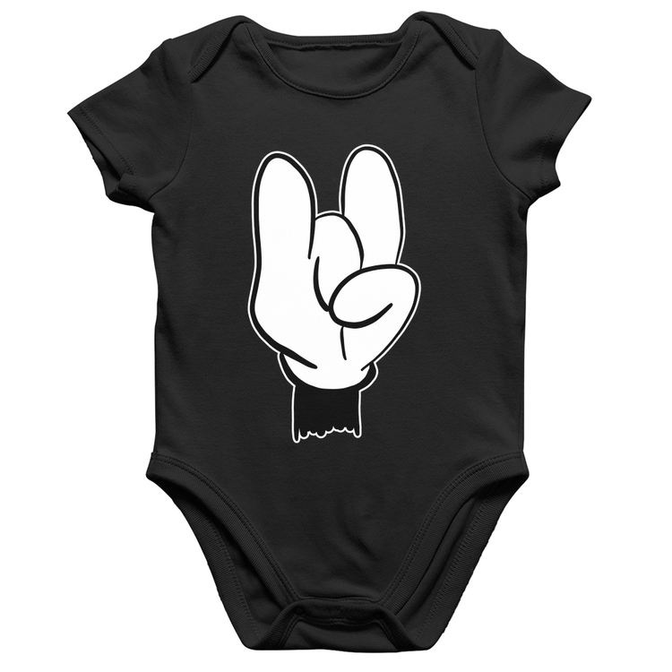 Body Bebê Algodão Rock Hand