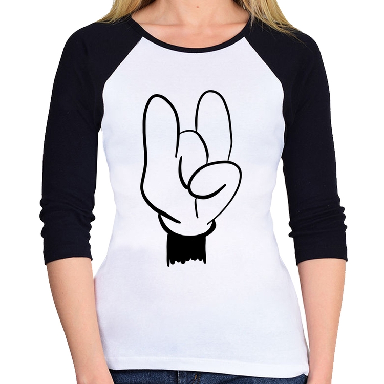 Baby Look Raglan Rock Hand Manga 3/4