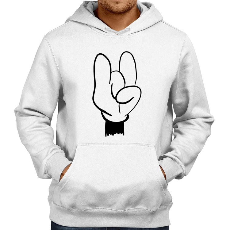 Moletom Rock Hand - Branco