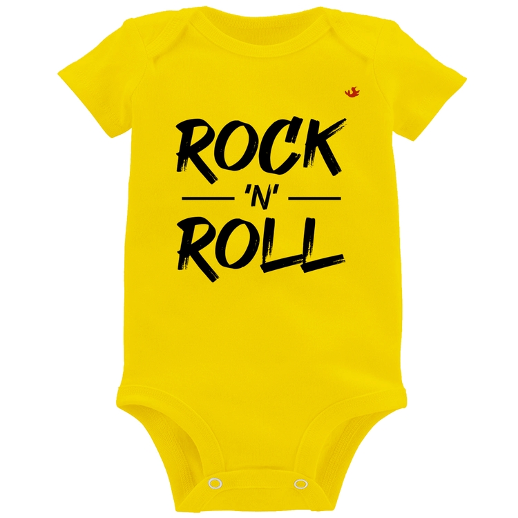 Body Bebê Rock n Roll - Amarelo