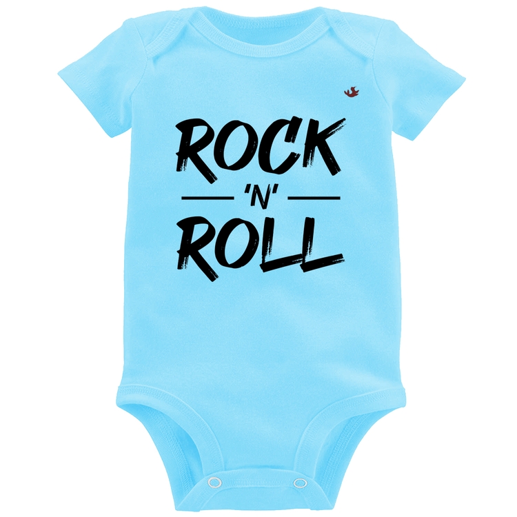 Body Bebê Rock n Roll - Azul Bebê