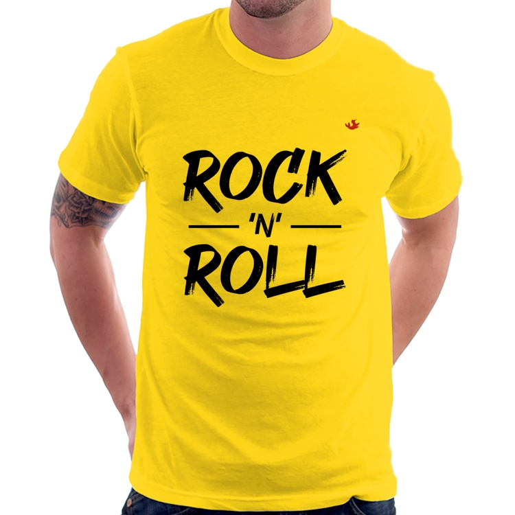 Camiseta Rock n Roll - Amarela