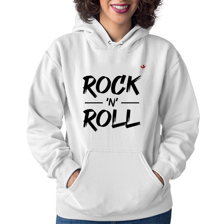Moletom Feminino Rock n Roll - Branco