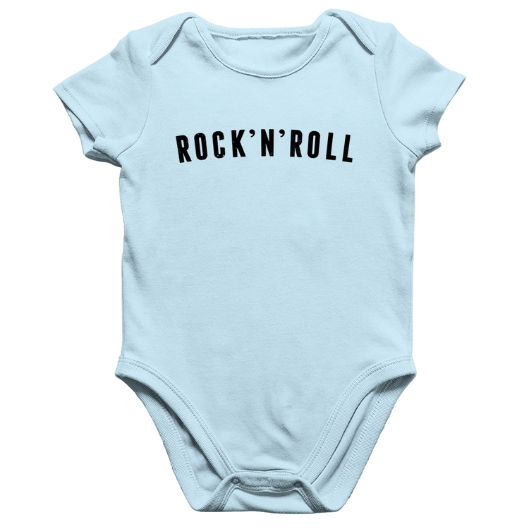 Body Bebê Algodão Rock 'n' Roll - Azul Bebê