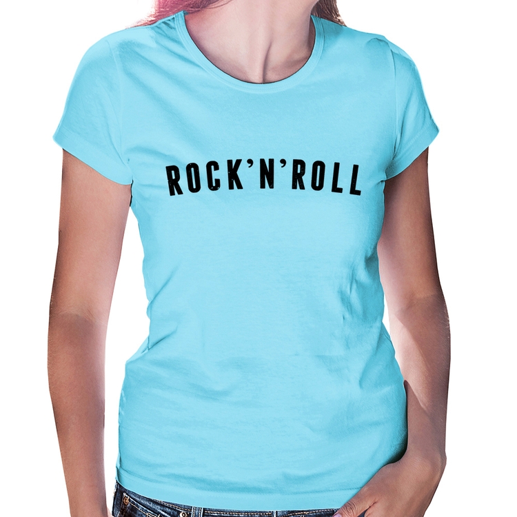 Baby Look Rock 'n' Roll - Azul Bebê