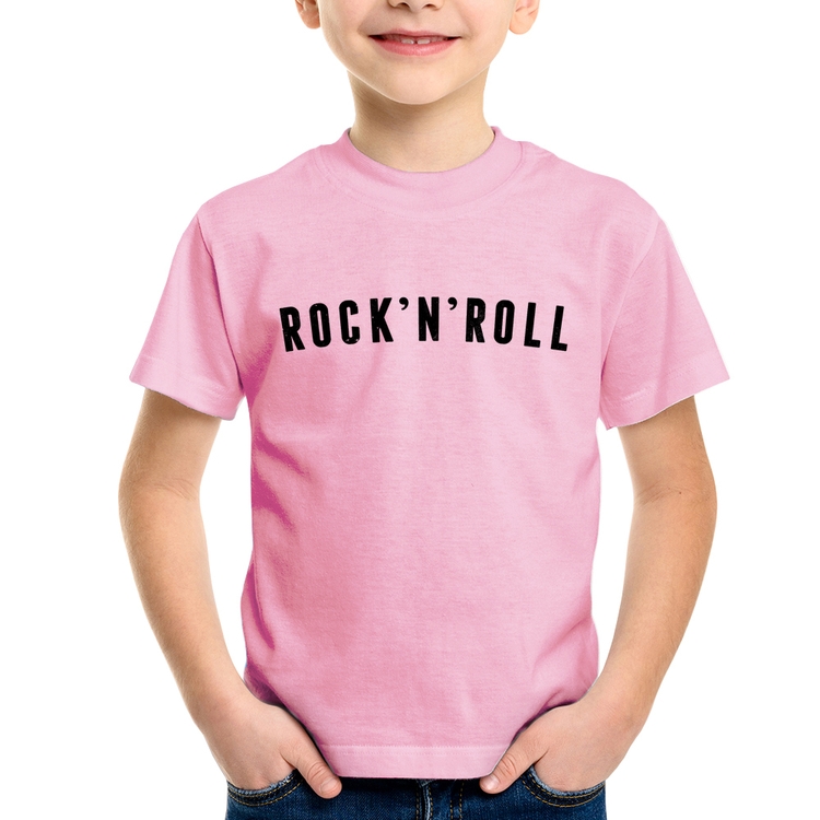 Camiseta Infantil Rock 'n' Roll - Rosa Bebê