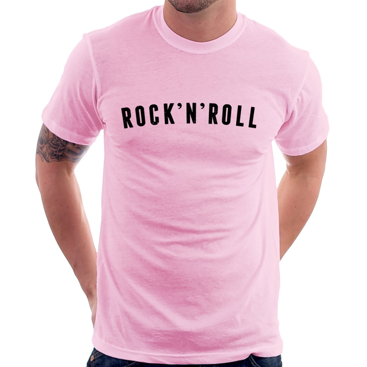Camiseta Rock 'n' Roll - Rosa Bebê
