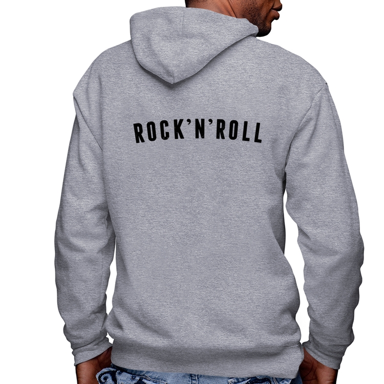 Blusa Moletom Rock 'n' Roll Masculina com Capuz e Zíper - Mescla