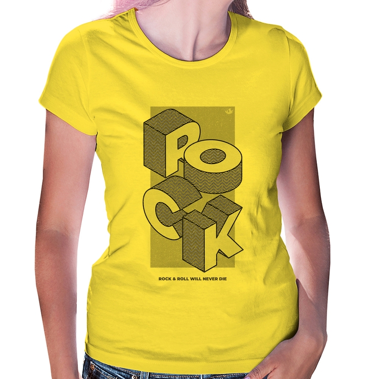Baby Look Rock & Roll will never die - Amarela