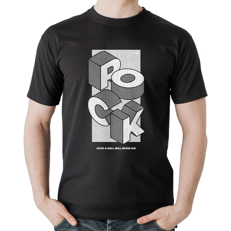 Camiseta Algodão Rock & Roll will never die