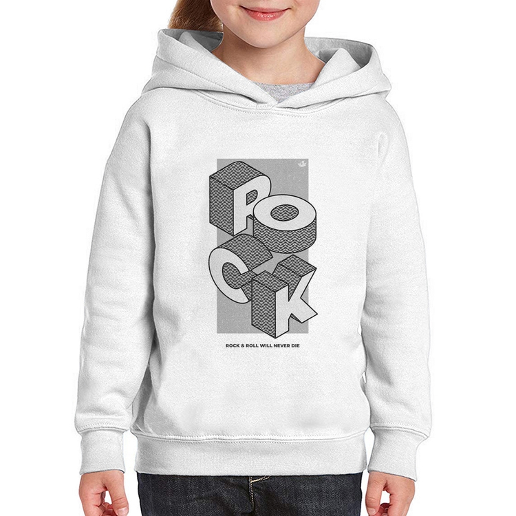 Moletom Infantil Rock & Roll will never die