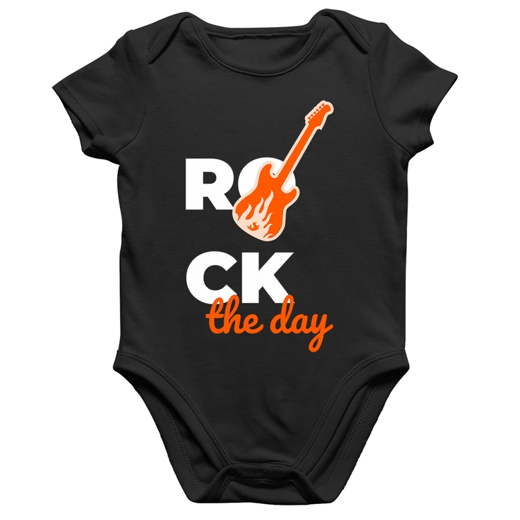 Body Bebê Algodão Rock the day