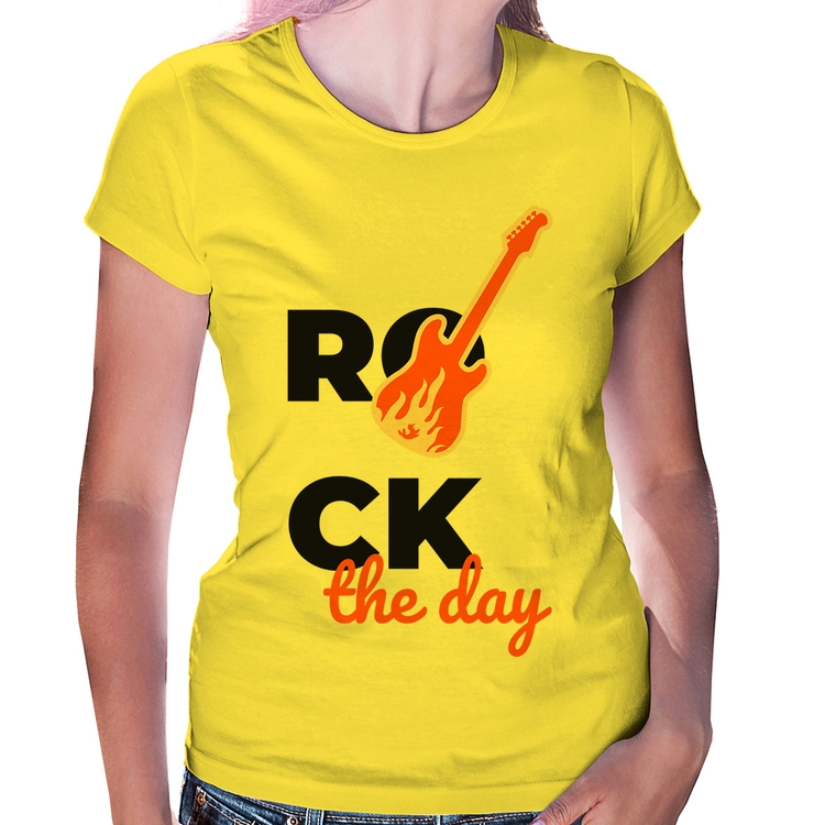 Baby Look Rock the day - Amarela