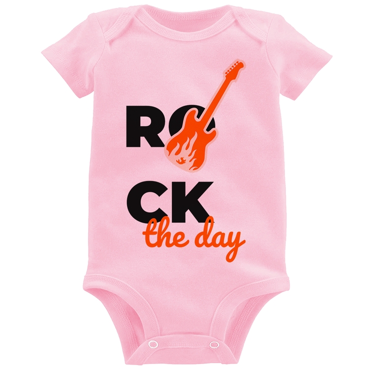 Body Bebê Rock the day - Rosa Bebê