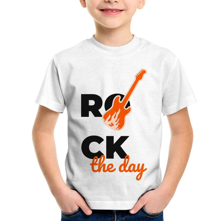Camiseta Infantil Rock the day