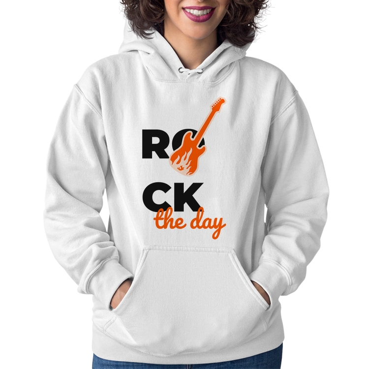 Moletom Feminino Rock the day - Branco
