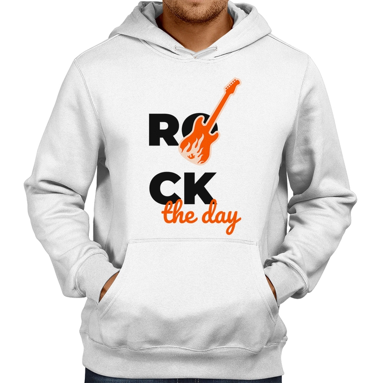 Moletom Rock the day - Branco