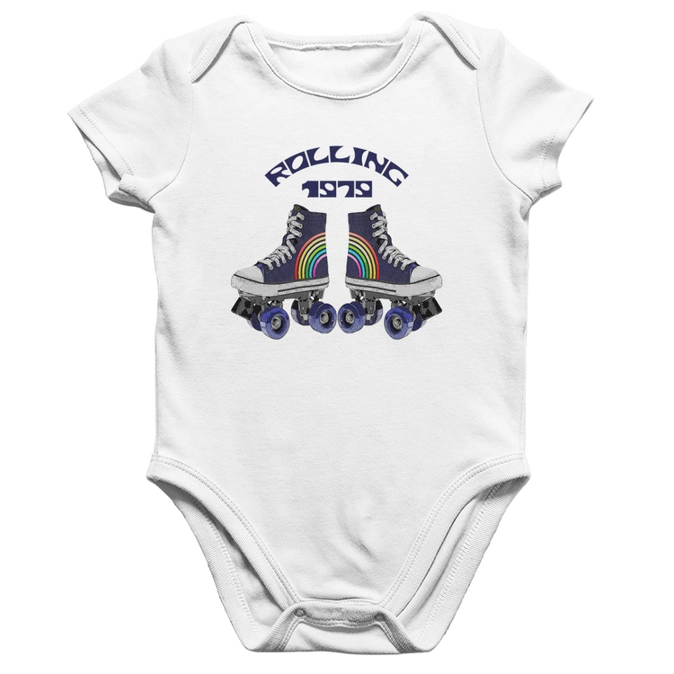 Body Bebê Algodão Rolling 1979 - Branco