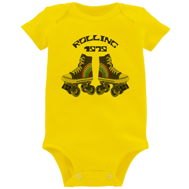 Body Bebê Rolling 1979 - Amarelo