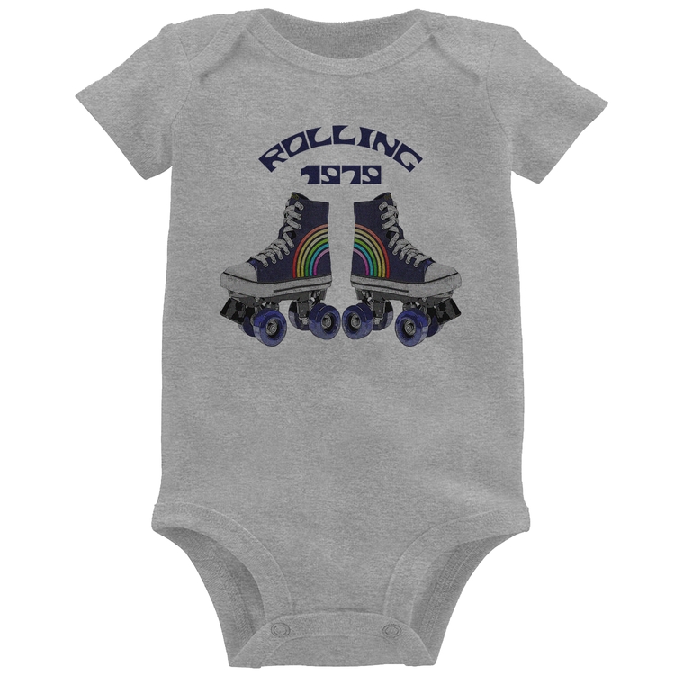 Body Bebê Rolling 1979 - Cinza