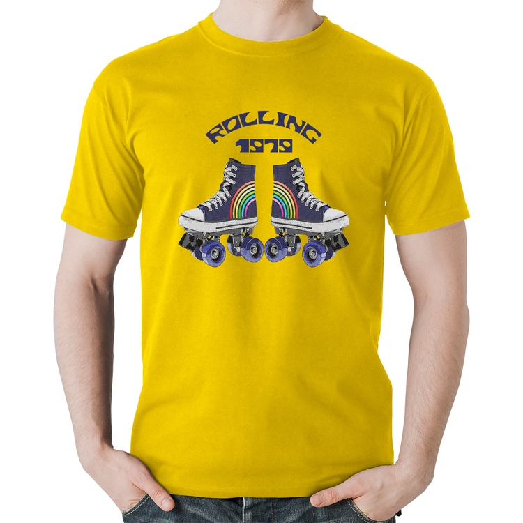 Camiseta Algodão Rolling 1979 - Amarela