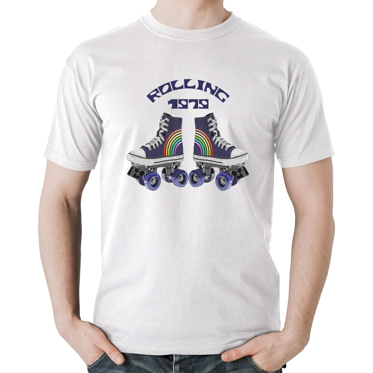 Camiseta Algodão Rolling 1979 - Branca
