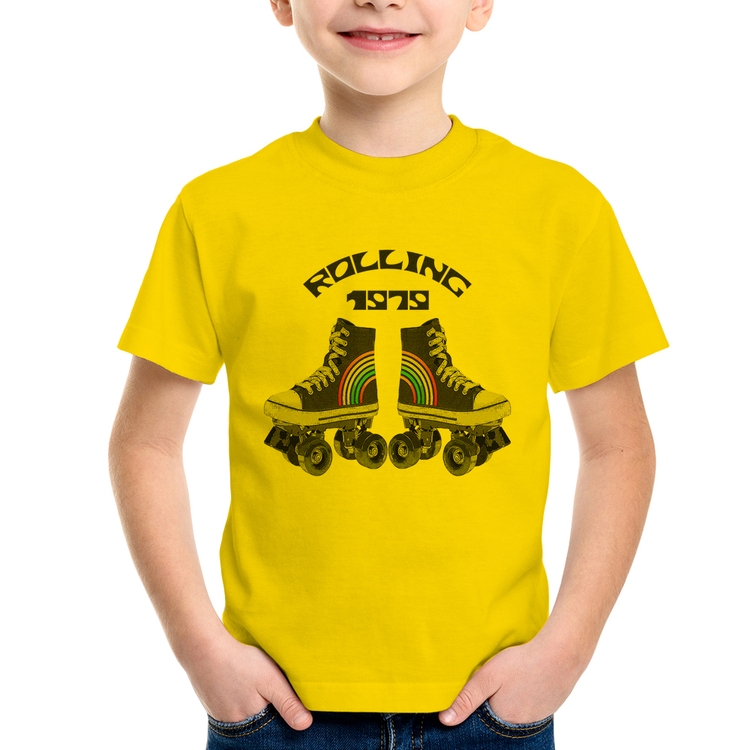 Camiseta Infantil Rolling 1979 - Amarela