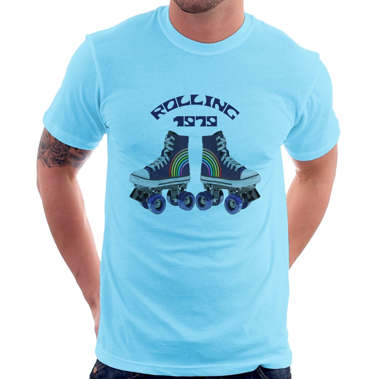 Camiseta Rolling 1979 - Azul Bebê