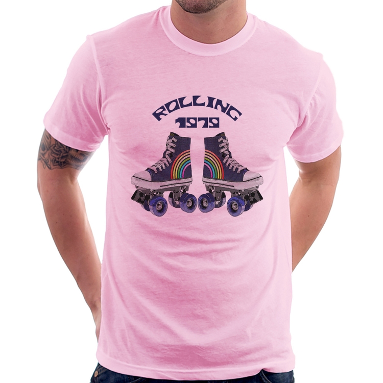 Camiseta Rolling 1979 - Rosa Bebê