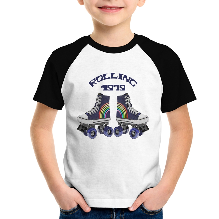 Camiseta Raglan Infantil Rolling 1979