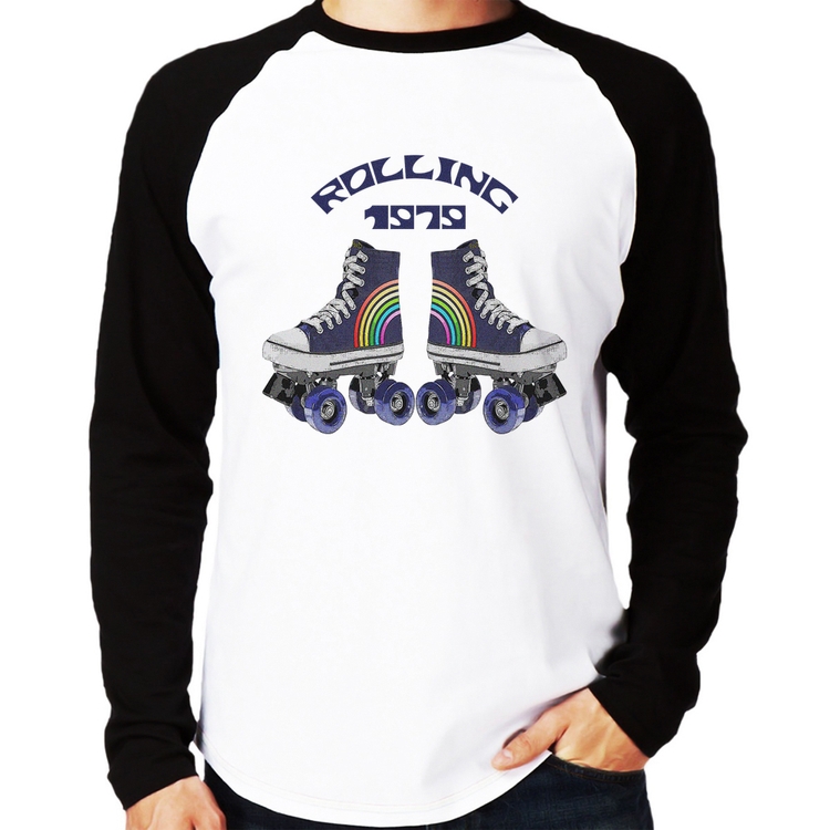 Camiseta Raglan Rolling 1979 Manga Longa