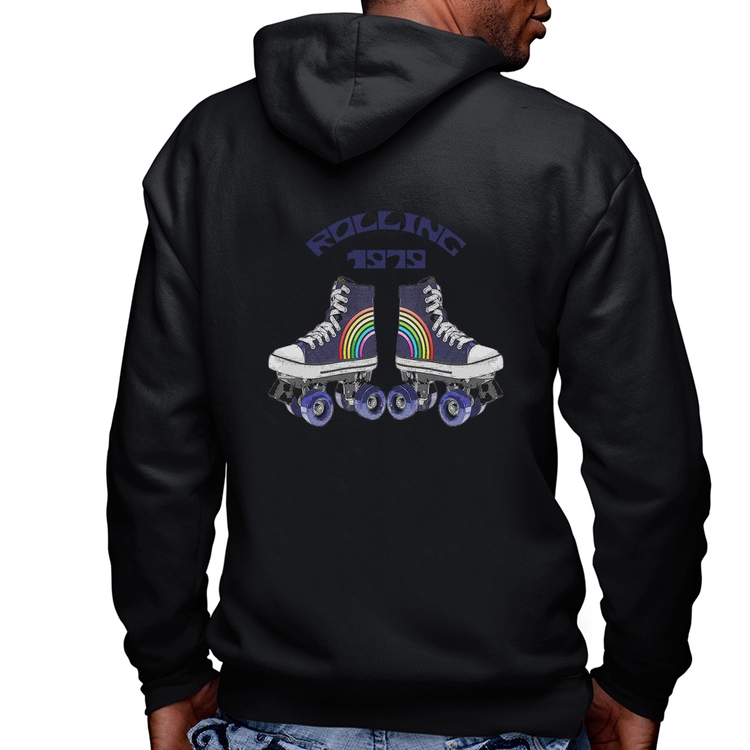 Blusa Moletom Rolling 1979 Masculina com Capuz e Zíper