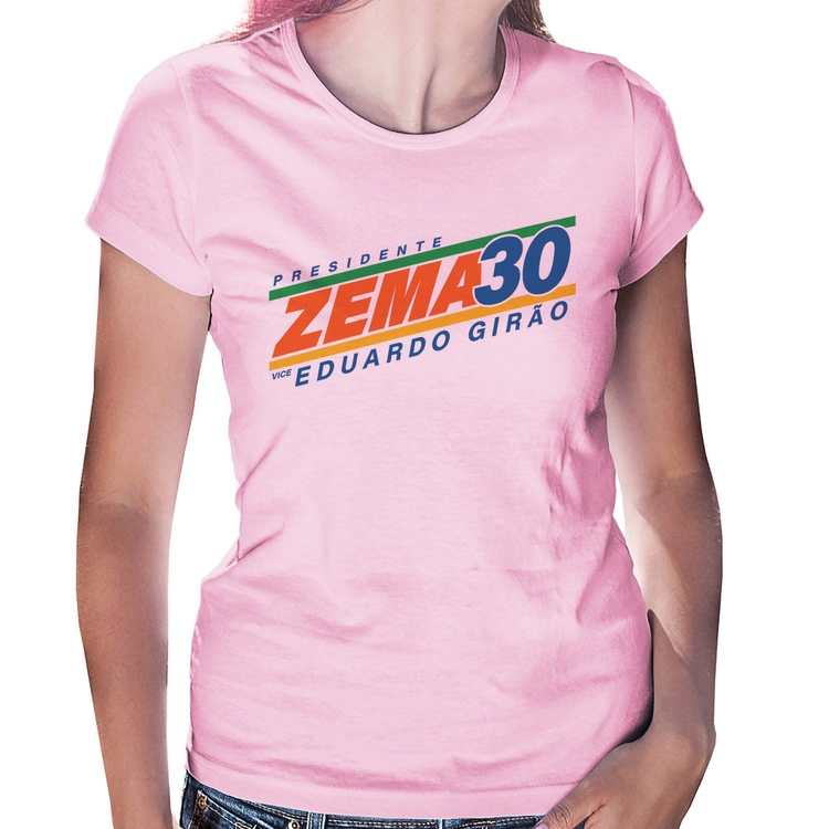 Baby Look Romeu Zema Presidente 30 Novo - Rosa Bebê
