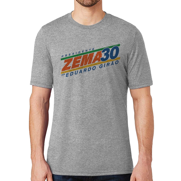 Camiseta Romeu Zema Presidente 30 Novo - Cinza