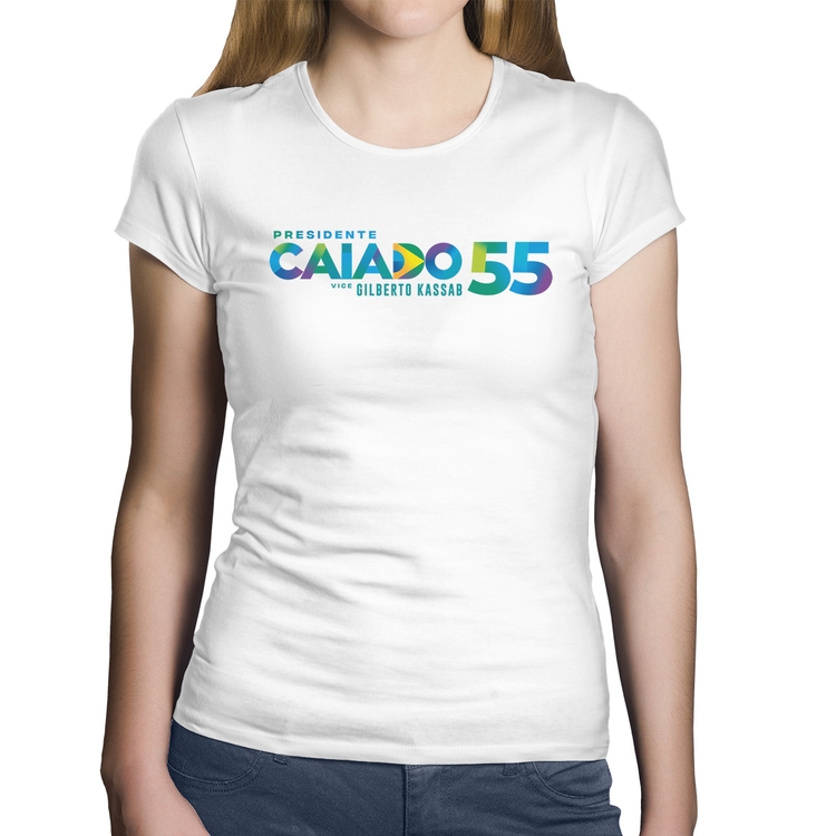 Baby Look Algodão Ronaldo Caiado Presidente 2026 PSD 55 - Branca